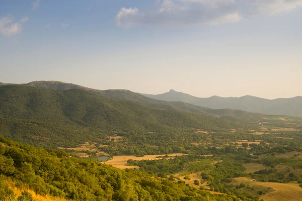 Landscape with a mountains at sunset — Stock Photo, Image