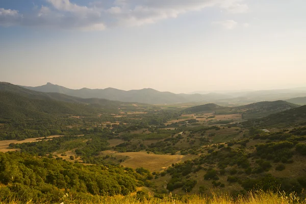 Paisaje con montañas al atardecer, Grecia —  Fotos de Stock