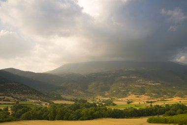 dağlar ile günbatımı manzara