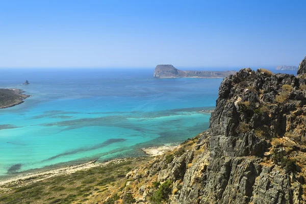 Lagoa azul em Gramvusa, Creta — Fotografia de Stock