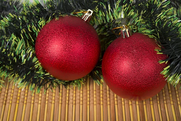 Palle rosse di Natale — Foto Stock