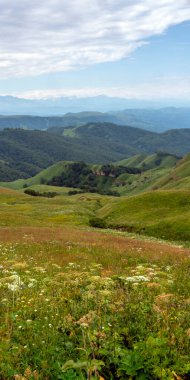 Mountain view, North Ossetia, Russia. Impenetrable rocks, majestic mountains and forests.