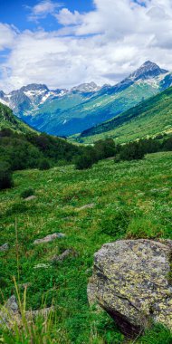 Beautiful amazing mountains landscape. Travel nature in Mountains of the North Caucasus of Russia.