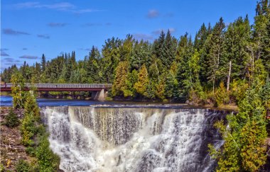 Colorful day at the falls in the Fall - Kakabeka Falls, Thunder Bay, ON, Canada