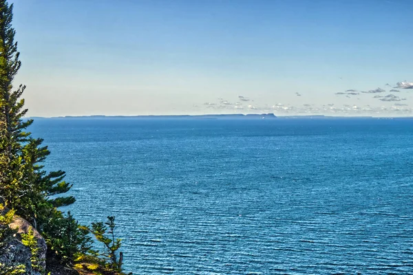 Вид Спящего Гиганта Шлюпке Виден Расстояния Сотни Километров Thunder Bay — стоковое фото