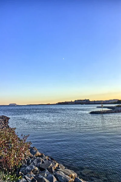 Wind Ripples Lake Seen Shores Thunder Bay Marina Ontario Canada — Stock Photo, Image