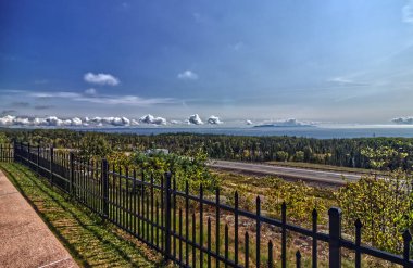 Trans Canada ve Superior Gölü, Thunder Bay, ON, Kanada 'ya kadar geniş açık alan