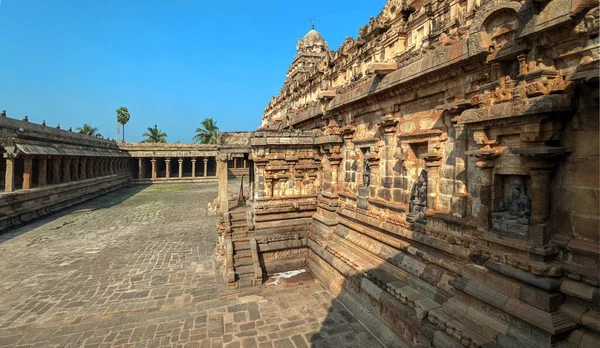 具有复杂艺术的石头建筑经得起时间的考验 印度泰米尔纳德邦达拉苏拉姆 — 图库照片