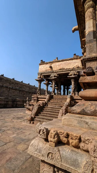 Every Pose Bharathanatyam Stone Dharasuram Tamil Nadu India — Stock Photo, Image