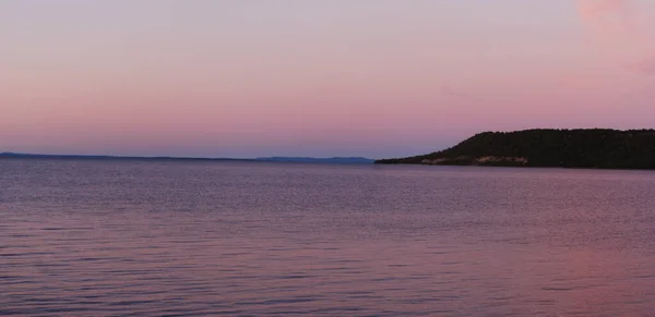 Panorama Pemandangan Danau Huron Saat Matahari Terbenam Pulau Manitoulin Kanada — Stok Foto