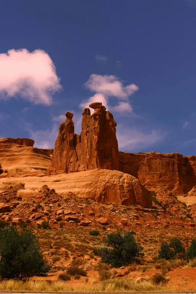 Seltsame Rote Felsformationen Arches National Park Utah Usa — Stockfoto