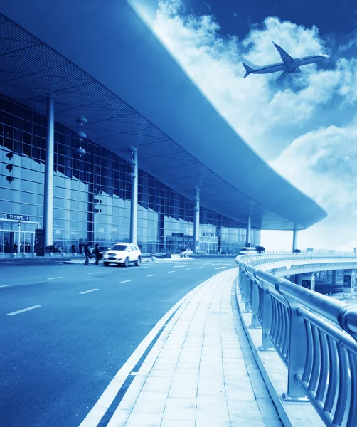 La scène du bâtiment de l'aéroport T3 à Pékin en Chine . — Photo