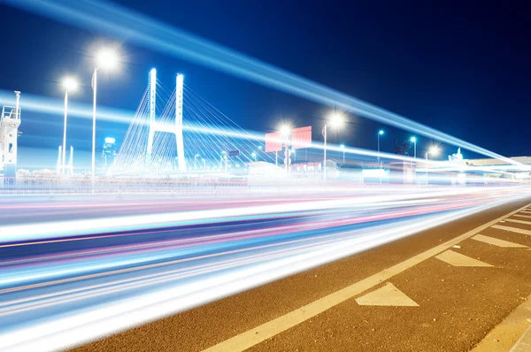 The light trails — Stock Photo, Image