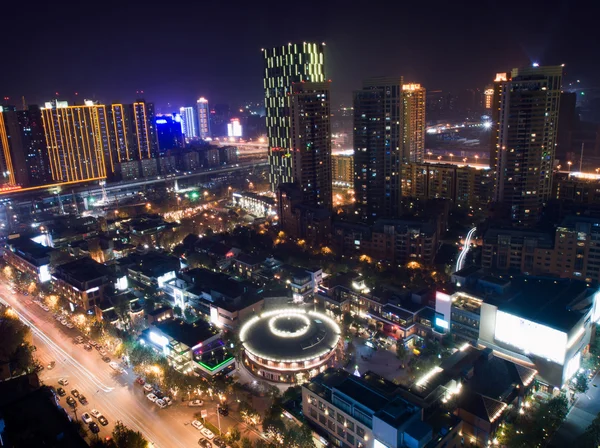 Vue d'oiseau à Wuhan Chine — Photo