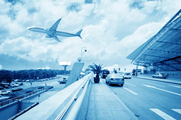 The scene of T3 airport building in beijing china. — Stock Photo, Image