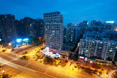 wuhan Çin'de kuş görünümü