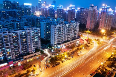 wuhan Çin'de kuş görünümü