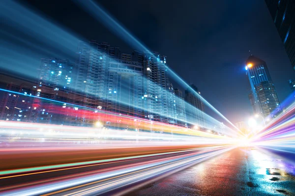 The light trails — Stock Photo, Image