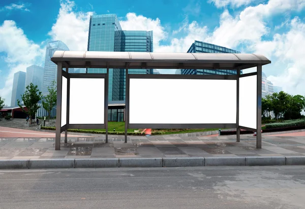 Bushalte billboard — Stockfoto