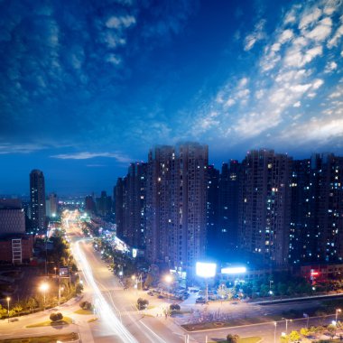 wuhan Çin'de kuş görünümü