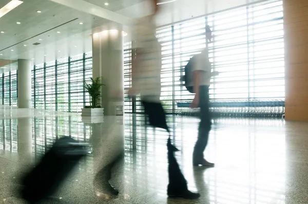 Silhouette in hall of office building — Stock Photo, Image