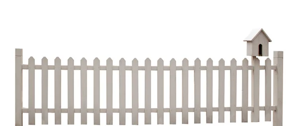 White wooden fence — Stock Photo, Image