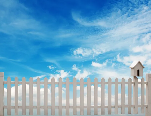 White fence — Stock Photo, Image