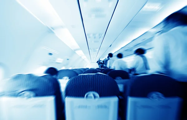 Commercial aircraft interior — Stock Photo, Image