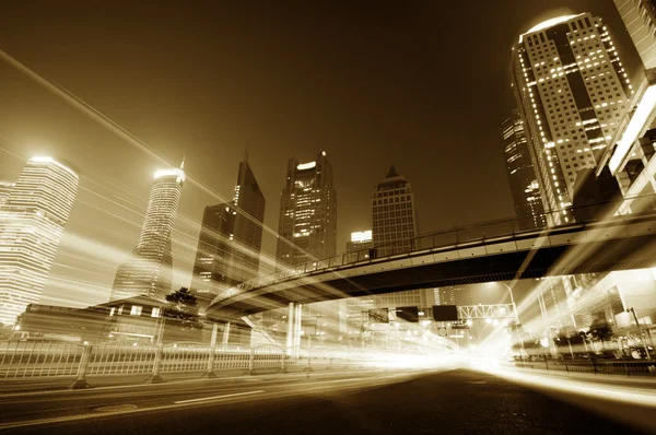 The light trails — Stock Photo, Image