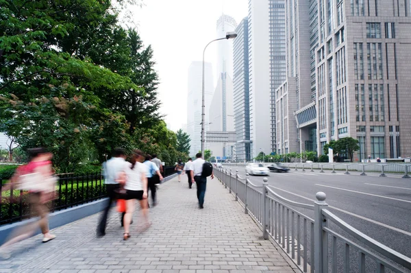 Passenger walking on the walkway at shanghai china — Stock Photo, Image