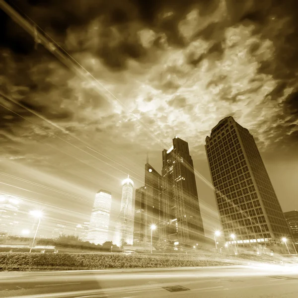 The light trails — Stock Photo, Image