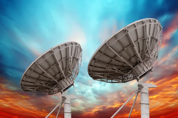 Satellite dish antennas — Stock Photo, Image