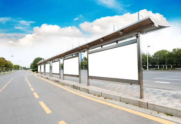 Bus stop billboard — Stock Photo, Image