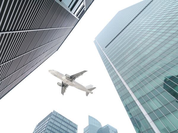 самолет с городом
