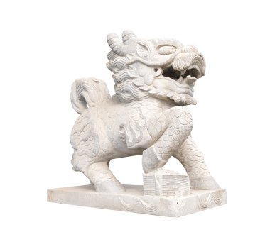 Qilin kylin veya beyaz zemin üzerine izole kirin
