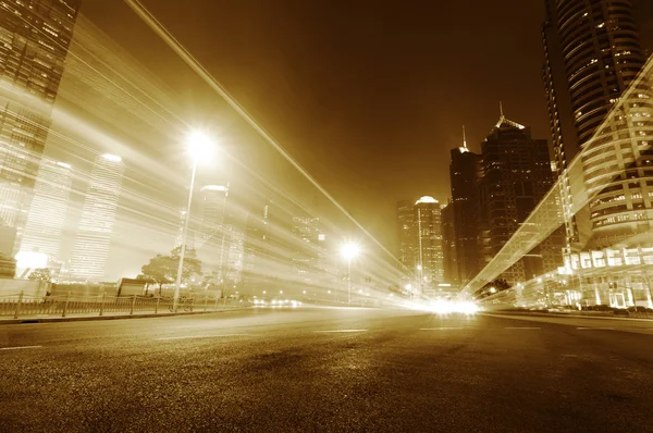 The light trails — Stock Photo, Image