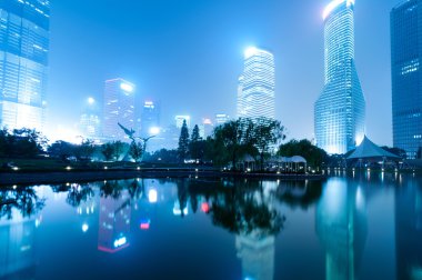 gece manzaraları Finans Merkezi district shanghai