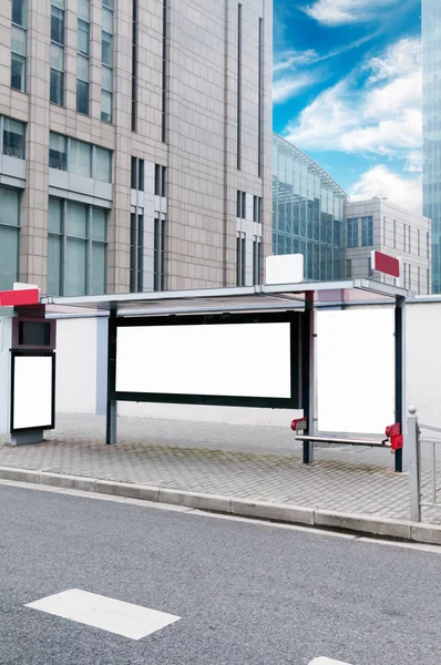 Bus stop billboard — Stock Photo, Image
