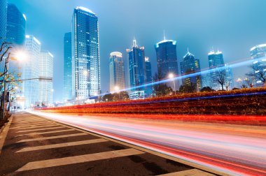 Shanghai Lujiazui Finans ve ticaret bölgesi modern şehir