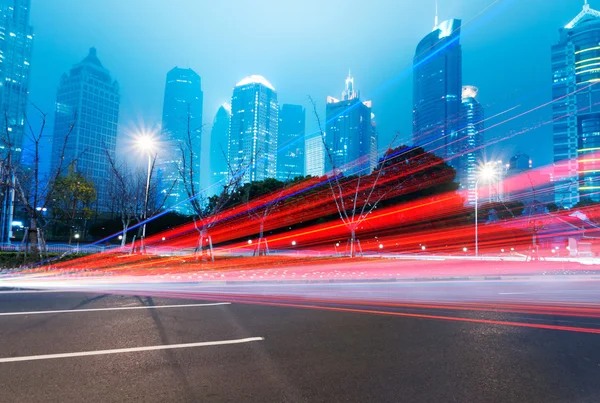 Los senderos de luz en Shangai —  Fotos de Stock