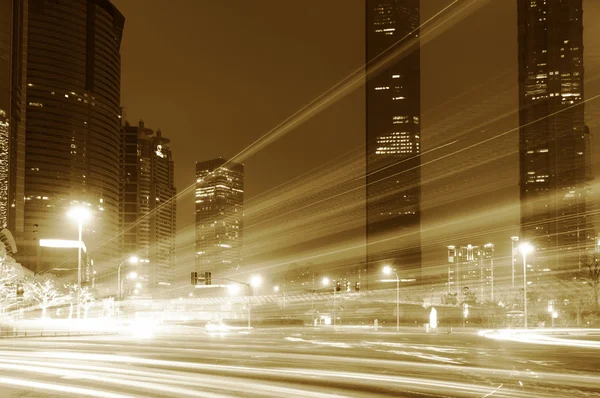 Los senderos de luz en Shangai —  Fotos de Stock