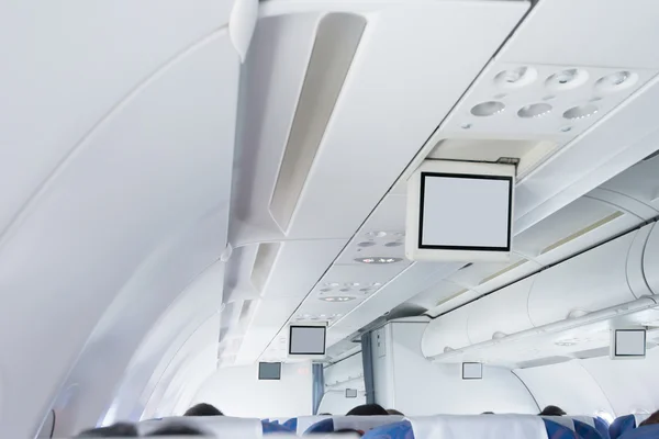 Interior of a commercial airplane — Stock Photo, Image