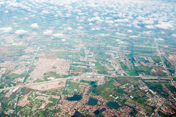 Vista aérea do centro da cidade — Fotografia de Stock