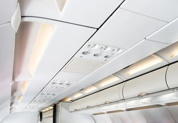 Commercial aircraft interior — Stock Photo, Image