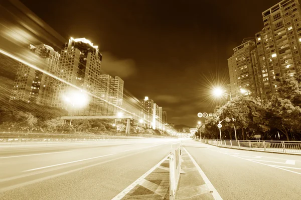 The light trails — Stock Photo, Image