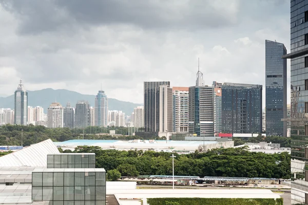 Letecký pohled na město, shenzhen — Stock fotografie