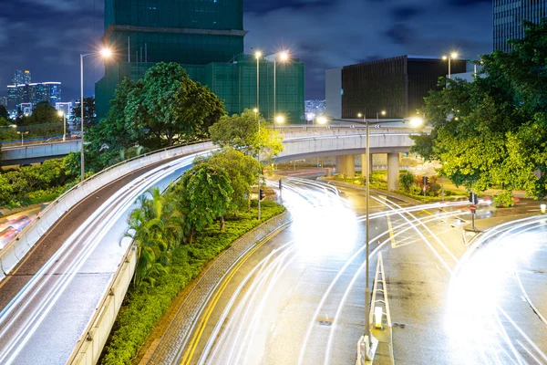 Hong Kong city at night Stock Photo