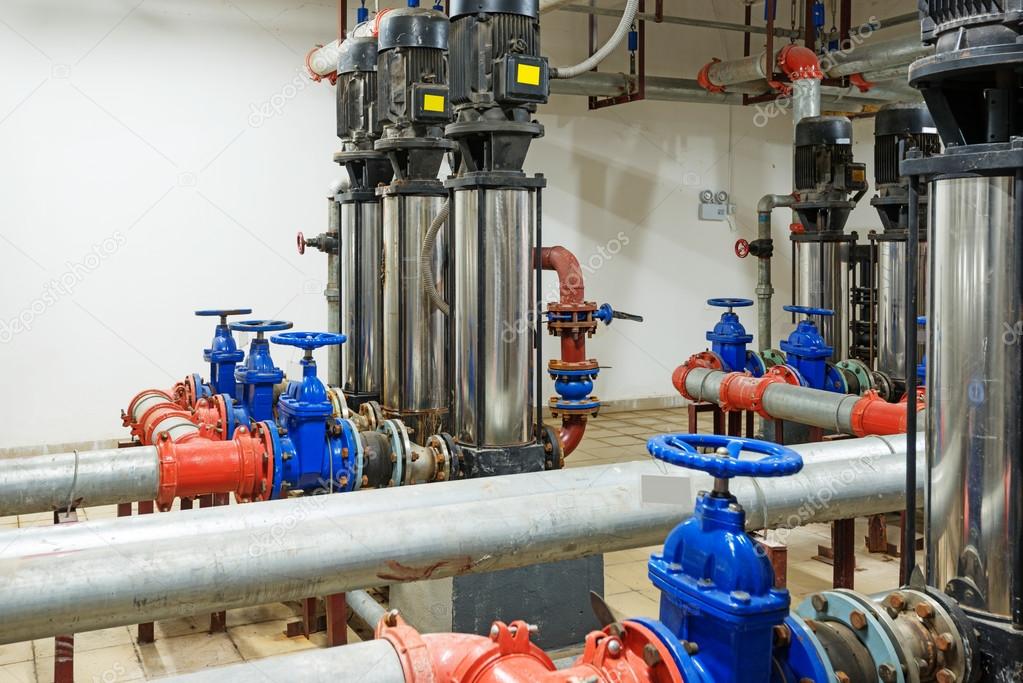 Pressure pump for running water in a building Stock Photo by ©gjp1991