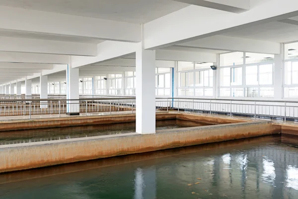 Moderna planta de tratamiento de aguas residuales urbanas —  Fotos de Stock