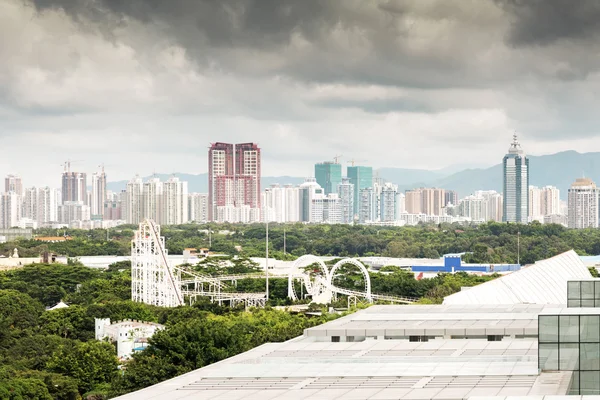 Vista aérea de la ciudad china, Shenzhen — Foto de Stock